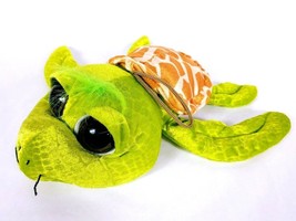Six Flags Texas Sea Turtle Big Eyes Plush Stuffed Animal 14&quot; - £15.82 GBP