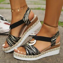 Peep Toe Wedge Sandals - $42.95