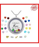 Stainless Steel Birthstones Floating Locket for Mothers - Meaningful Gift - $46.81 CAD