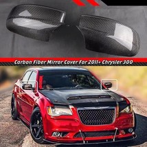 FOR 2011-21 CHRYSLER 300 ADD-ON REAL CARBON FIBER SIDE MIRROR COVER CAP ... - $1,884.93 MXN