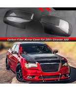 FOR 2011-21 CHRYSLER 300 ADD-ON REAL CARBON FIBER SIDE MIRROR COVER CAP ... - $98.88