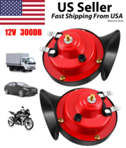 2PC 12V 300DB Super Loud Train Air Horn Waterproof Motorcycle Car Truck SUV Boat - £14.97 GBP