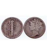 Plein De 2 Mercury Dimes ( 1924-S Et 1926-S) En F - VF État, Naturel Cou... - €47,42 EUR