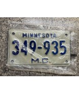 Minnesota 80s motorcycle license plate  # 349-935 NEW OLD STOCK NOS IN WRAP - $40.70 CAD