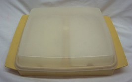 VINTAGE Tupperware HARVEST GOLD DEVILED EGG TRAY CARRIER KEEPER Containe... - $24.74