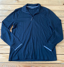 banana republic Men’s luxury touch half zip pullover shirt Size L Black P9 - £11.52 GBP