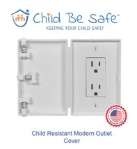 Child Be Safe Child and Pet Proof WHITE Modern Wall Outlet Safety Cover,... - £10.25 GBP
