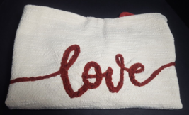 Pottery Barn Sentimental Love Script Pillow Cover 16x26 embroidered NEW ... - $109.50
