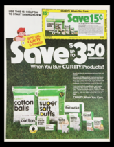 1983 Curity Cotton Balls &amp; Sterile Gauze Pads Circular Coupon Advertisement - $18.95