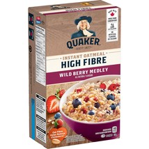 9 X Quaker High Fibre Wild Berry Medley Instant Oatmeal 300g Each -8 pac... - $49.35