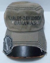 Harley Davidson Bahamas Cadet Cap Hat Distressed Gray Green Os - £27.49 GBP