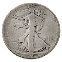 1921-S 50C Walking Liberty Half Dollar in Good Condition, Nice Detail for Grade - £77.89 GBP