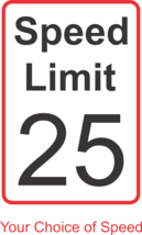 New Personalized Aluminum Metal Speed Limit Sign Your Choice of Speed 12&quot; x 18&quot; - £23.91 GBP