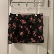 Wild Fable Women&#39;s Floral Print Corduroy Mini Skirt High-Rise Size 16 - £29.42 GBP