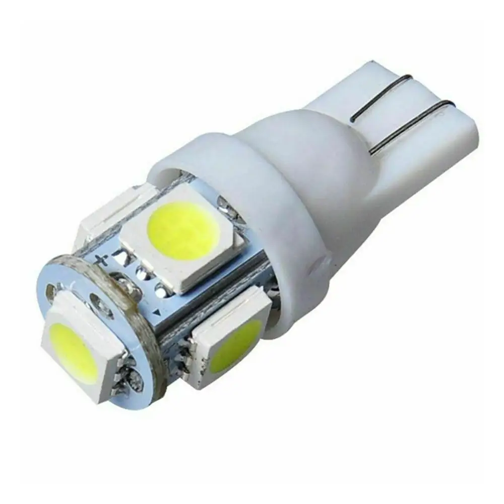 Primary image for 15Pcs T10 LED Car Light Bulb White 5050 5SMD Wedge 1W 80LM194 168 2825 158 192