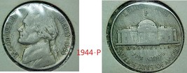 Jefferson Silver Nickel 1944-P Fine - $4.84