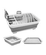 Large Foldable Dish Drying Rack  Spacesaving and easy to clean - £18.92 GBP