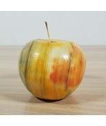 Yellow Apple Marble Onyx Paperweight Natural Stone Cool Look - £18.43 GBP