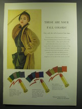 1949 Coty Creamy Lipstick Ad - These are your fall colors! - $18.49