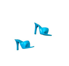 Barbie High Heel Shoes Aqua Blue Sandals Vintage - £7.93 GBP