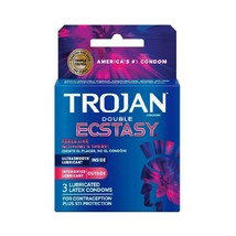 Trojan Double Ecstasy Latex Condoms (3) - £8.22 GBP