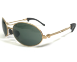 Vintage Bausch and Lomb Ray-Ban Sunglasses Ellipse Orbs Matte Gold Green... - $186.84