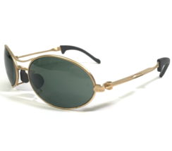 Vintage Bausch and Lomb Ray-Ban Sunglasses Ellipse Orbs Matte Gold Green Lenses - £145.93 GBP