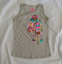 L.O.L. Surprise! Girl&#39;s Glitter Time To Shine Heather Gray Tank Top Size L(10-12 - £7.32 GBP