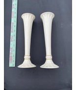 Pair of Lenox &quot;Tivoli&quot; bud vases, 9 inches w/ 24 carat gold trim - $26.13