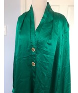 NEW TAGS Vintage Eva Laurel New York Women&#39;s Liquid Satin  Blouse 18 - $451.60 MXN