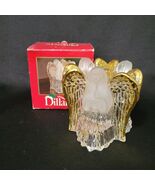 Dillard&#39;s Trimmings 4&quot; Tall Angel Votive Candle Holder Heavy Glass Gold ... - $18.44 CAD