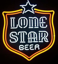 New Lone Star Beer Shield Texas Light Decor Artwork Beer Neon Sign 24&quot;x20&quot; - £199.83 GBP