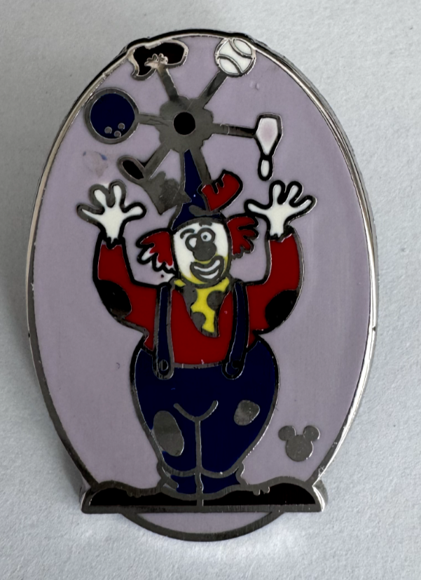 2013 Disney Hidden Mickey Pin DLR Mickey&#39;s Toontown Pinwheels Juggling C... - $8.90