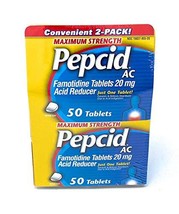 Pepcid AC Acid Reducer Maximum Strength Tablets, 2 Pack of 50 Count (100... - £26.01 GBP