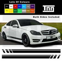 For Mercedes Benz C Class Stickers Side Stripe Decals AMG Edition C63 507 W204 - £31.59 GBP