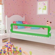 Toddler Safety Bed Rail Green 180x42 cm Polyester - $25.73