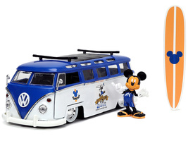 Volkswagen T1 Bus Blue and White with Graphics &quot;Nostalgic Islands Ride the Wave&quot; - £40.80 GBP