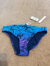 Bleu by Rod Beattie Bikini Bottoms Size 4 Blue Island Print Hipster Womens NWT - £18.37 GBP