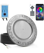 10” RGB LED Pool Light 60W w/ Controller Remote &amp; App, 100ft Cord, Ingro... - $134.10
