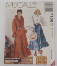 MCCALLS PATTERN #7130 SELECT A SIZE OLD WEST BRAND DRESS BLOUSE SKIRT UN... - $7.99