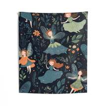 Enchanting Fairy Tale Pattern - Vibrant & Magical Fairies - Indoor Wall Tapestri - $41.18 - $81.55