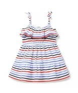 JANIE and JACK Red White Blue Striped America Summer Dress Girls Size 5 ... - £30.79 GBP