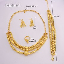 Dubai gold plated trendy jewelry sets wedding bridal for women accesories neckla - £42.86 GBP