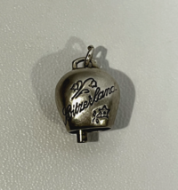 Antique 800 Silver Scripted Switzerland Cow Bell Charm Pendant - $55.44