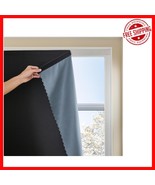 Thermal Insulated Black Curtains - Effortless No-Drill Installation (35x48) - $412.20 MXN