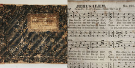 1800s antique SHAPE NOTE MUSIC BOOK german 374 pages religious choral church - £228.10 GBP