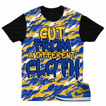 AO CUT Shirt for  1 Reverse Laney High Varsity Maize Game Royal UCLA 5 Dunk - £24.98 GBP+