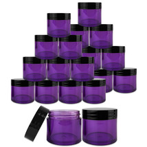 Beauticom (24 Pcs) 30G/30Ml High Quality Purple Plastic Jars With Black ... - £31.96 GBP