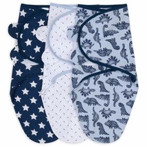 The Peanutshell Baby Swaddle Blankets for Boys or Girls, Blue Dinosaur &amp;... - $50.43