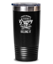 20 oz Tumbler Stainless Steel Funny Mens A Grumpy Old Man Who Smokes Cigars  - £23.55 GBP
